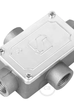 Affare Four-way junction with X-shape for Creative-Tube, aluminum body
