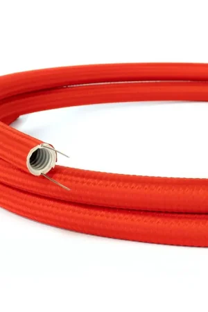Creative-Tube, 20 mm diameter, fabric-covered with Silk effect RM09 Red, flexible raceway Scelto Dai Clienti