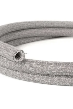 Acquista Ora Creative-Tube, 20 mm diameter, fabric-covered RN02 Natural Gray Linen, flexible raceway
