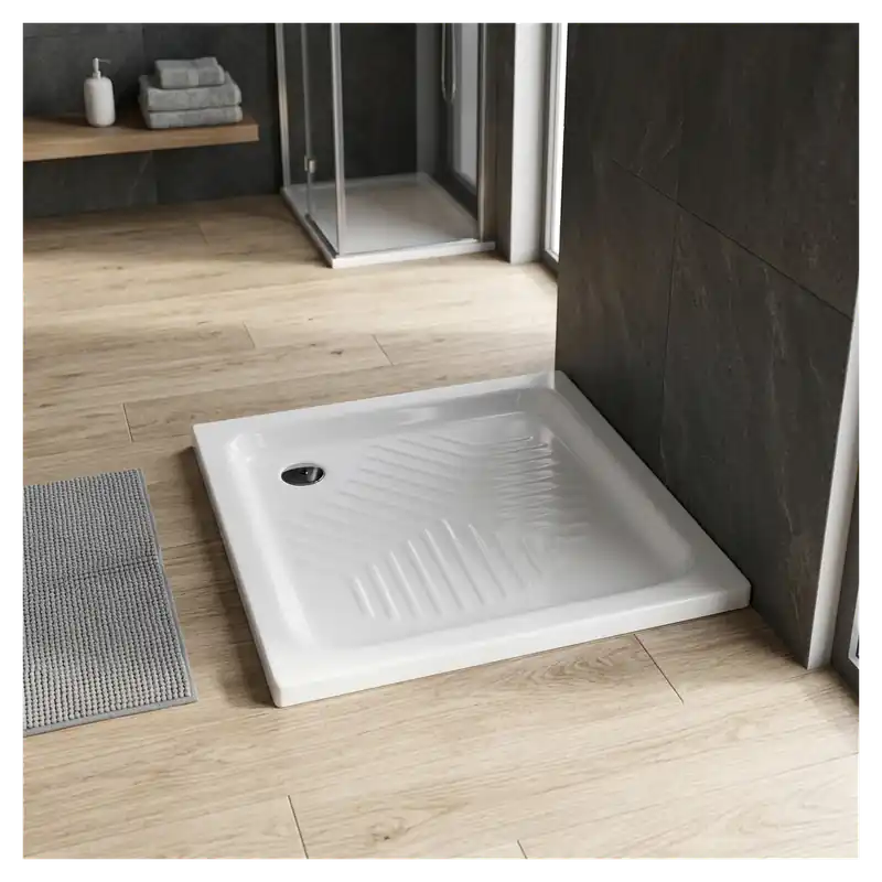 Più Venduto Piatto doccia classico in ceramica 70x70 cm Topazio