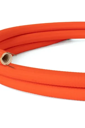 Pagamento Sicuro Creative-Tube, 20 mm diameter, covered in RF15 Fluorescent Orange Silk Effect fabric, moldable raceway