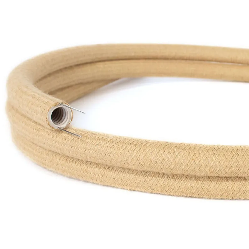 Creative-Tube, 20 mm diameter, covered in RN06 Jute fabric, moldable raceway Must-Have