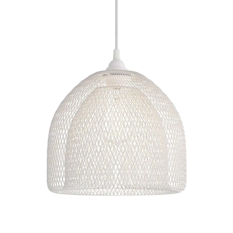 GhostBell XL lampshade cage in metal with E27 base - White Esclusivo