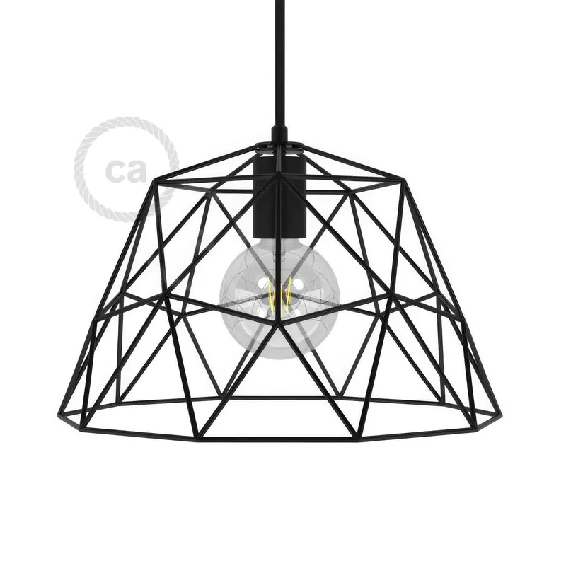 Acquista Ora Gabbia XL Dome metal lampshade with E27 socket - Black