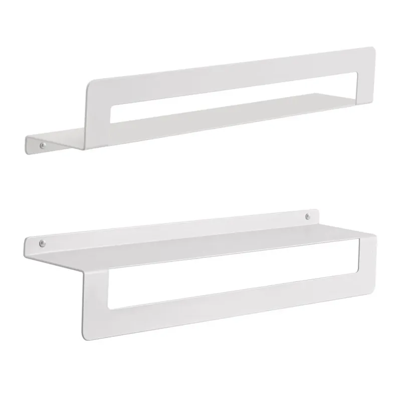 Mensola portaoggetti doccia con portasciugamani 50 cm bianco opaco Camelia Prezzo Scontato