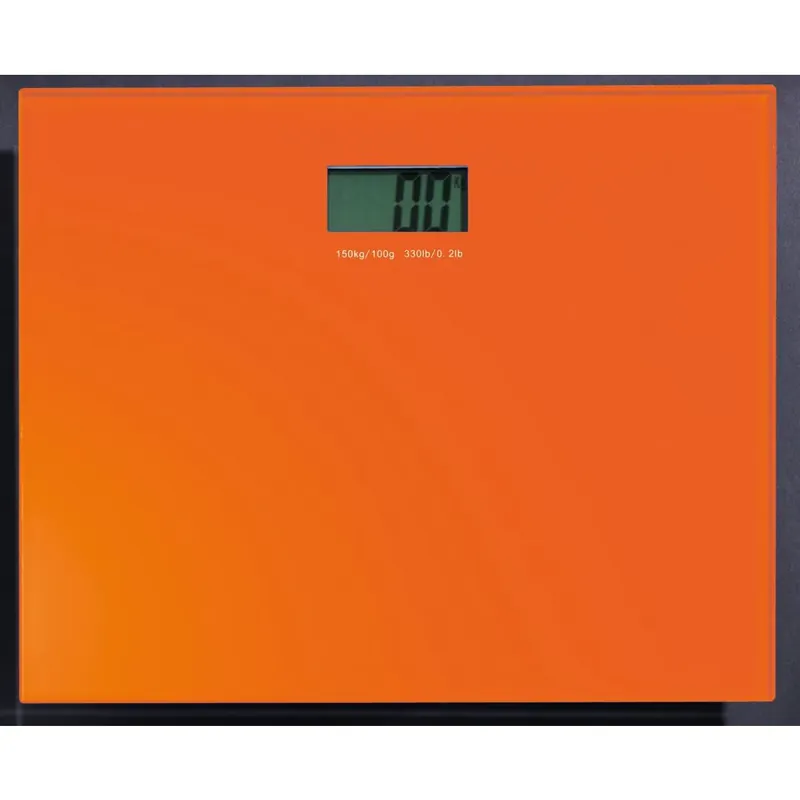 Reso Gratuito Bilancia elettronica pesa persone in vetro finitura arancio