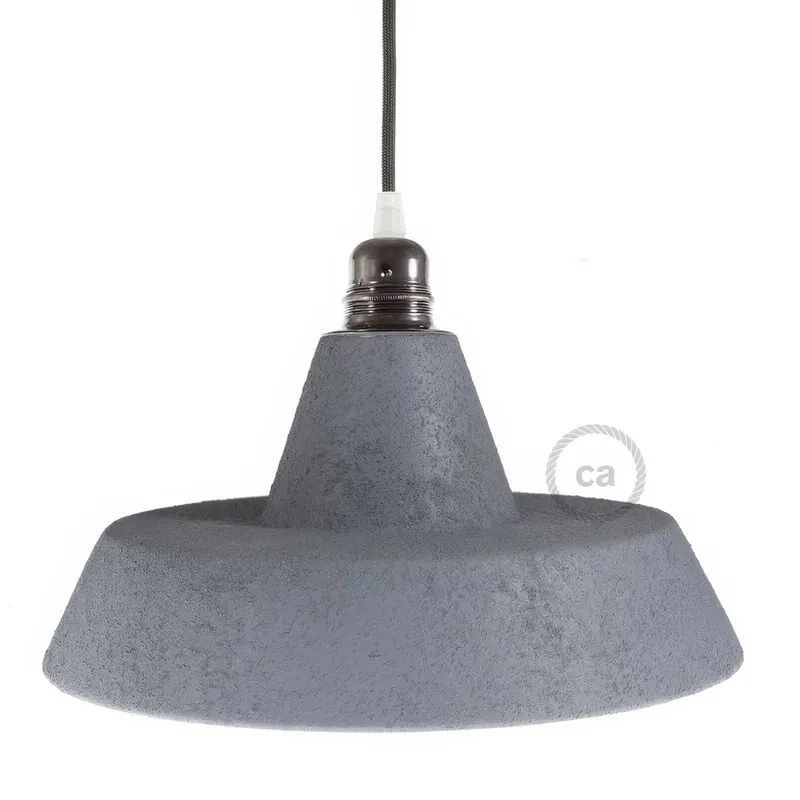 Spedizione Espresso Industrial ceramic lampshade for pendant lighting - Made in Italy - Cement effect