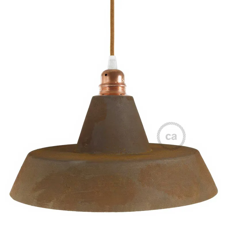 Industrial ceramic lampshade for pendant - Made in Italy - Corten effect Compra Adesso
