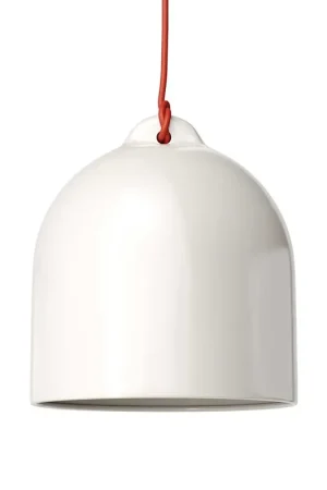Bell, size M ceramic lampshade for pendant lamp - Made in Italy - Glossy white Compra Online