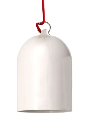 Campana Mini, XS ceramic lampshade for pendant light - Made in Italy - Glossy white Spedizione Espresso
