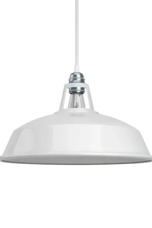 Ordina Subito Harbour Lampshade in enameled metal with E27 socket, 38 cm diameter - White