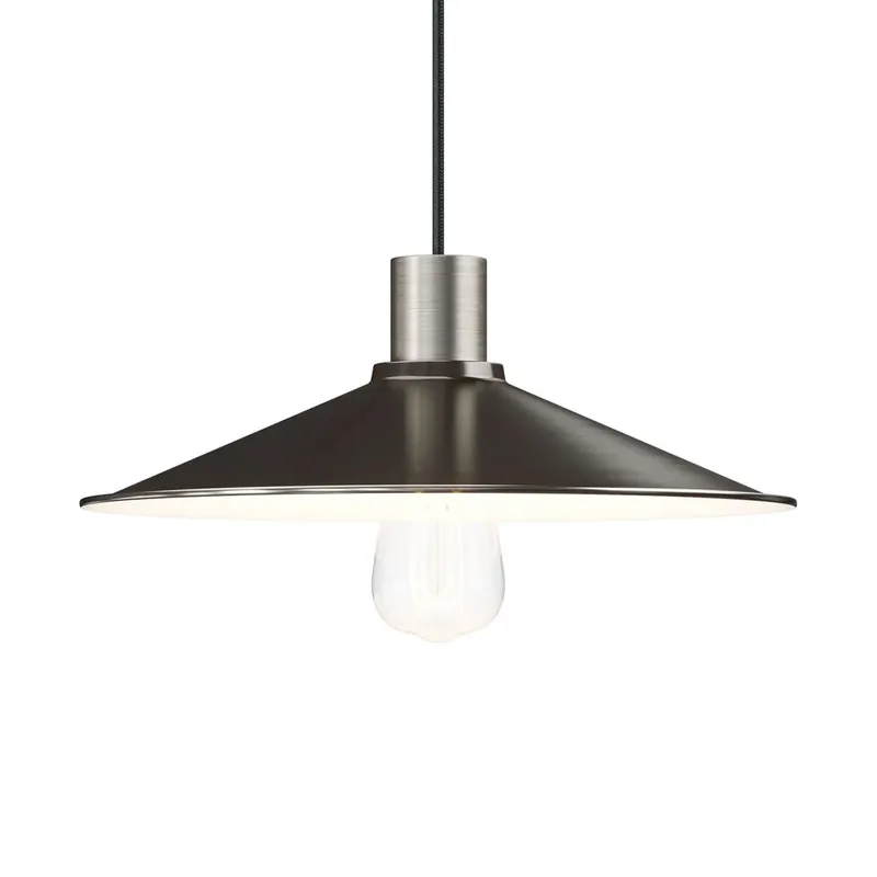 Swing Lampshade in enamelled metal for E27 Socket - Satin titanium Compra Online