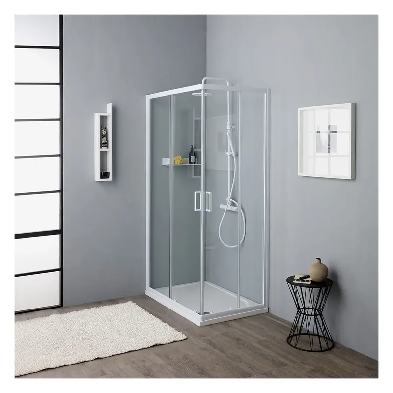 Box doccia con telaio bianco 70x90 cm Venere Compra Online