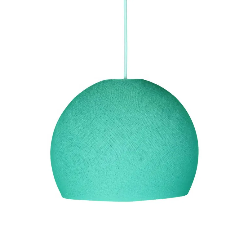 Cupola Lampshade in 100% handmade thread - Turquoise Polyester Ultime Pezzi