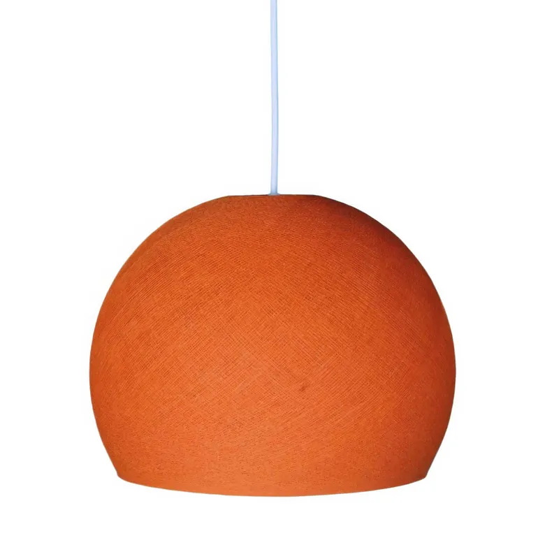 Promozione Cupola lampshade in 100% handmade wire - Orange Polyester