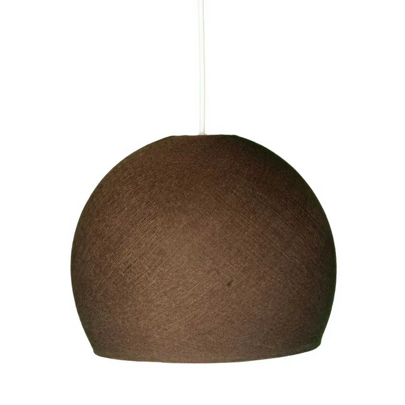 Dome lampshade in 100% handmade wire - Chocolate polyester Esclusivo