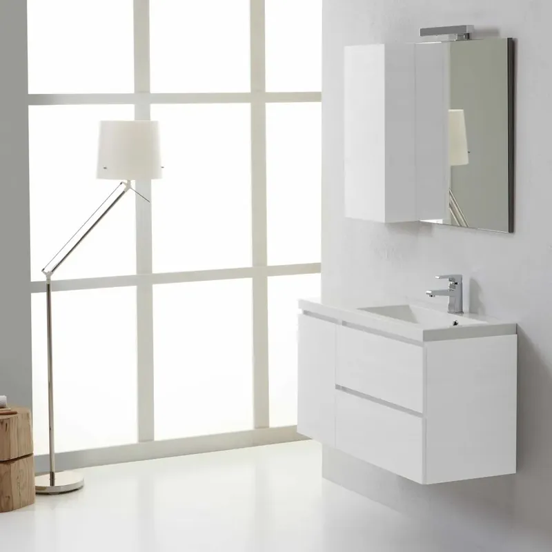 Mobile bagno sospeso 90 cm design moderno destro Manhattan Must-Have