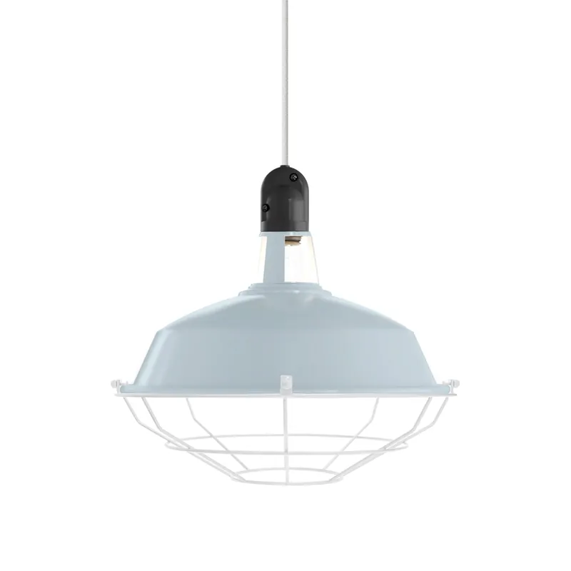 Harbour Lampshade with metal cage - Powder blue Novità