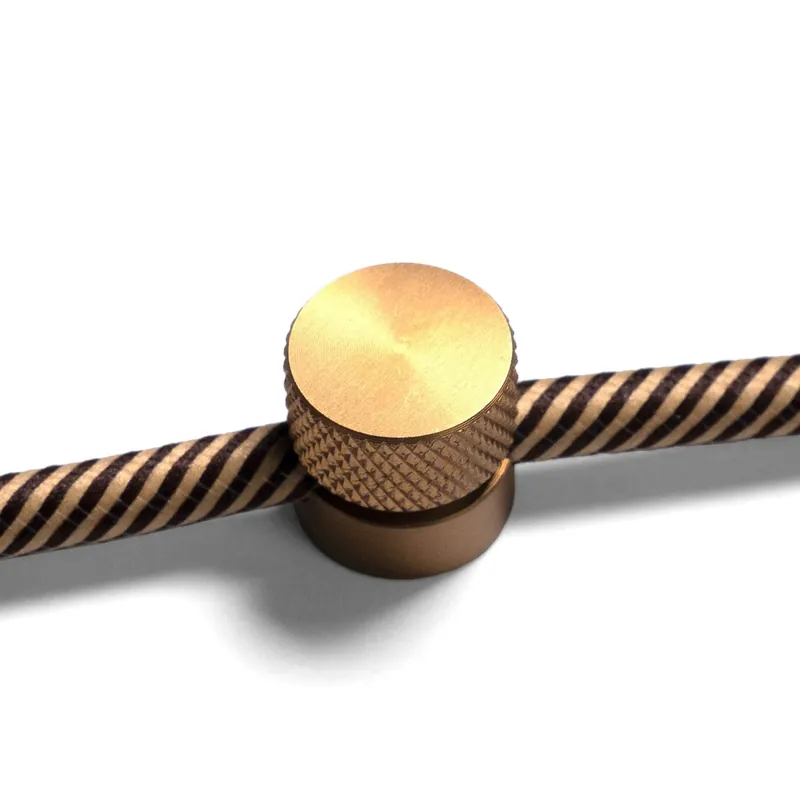 Sarè - Wall mount, metal cord guide for fabric cord - Satin bronze Professionale