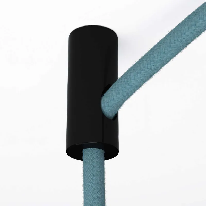 Swag hook, ceiling hook for textile cord with stop - Black Compra Oggi Stesso
