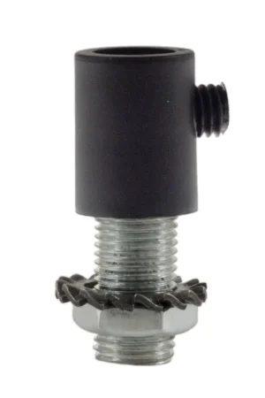 Prezzo Basso Cylindrical strain relief in plastic complete with rod, nut, and washer - Black