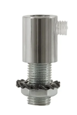 Scelto Dai Clienti Cylindrical metal strain relief with rod, nut, and washer - Chrome