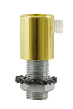 Cylindrical metal strain relief complete with rod, nut, and washer - Brass Prezzo Conveniente