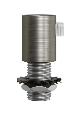 Offerta Limitata Cylindrical metal strain relief complete with stem, nut, and washer - Satin titanium