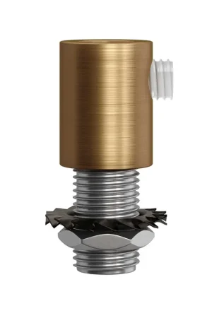 Ordina Subito Cylindrical metal strain relief complete with rod, nut, and washer - Satin Bronze