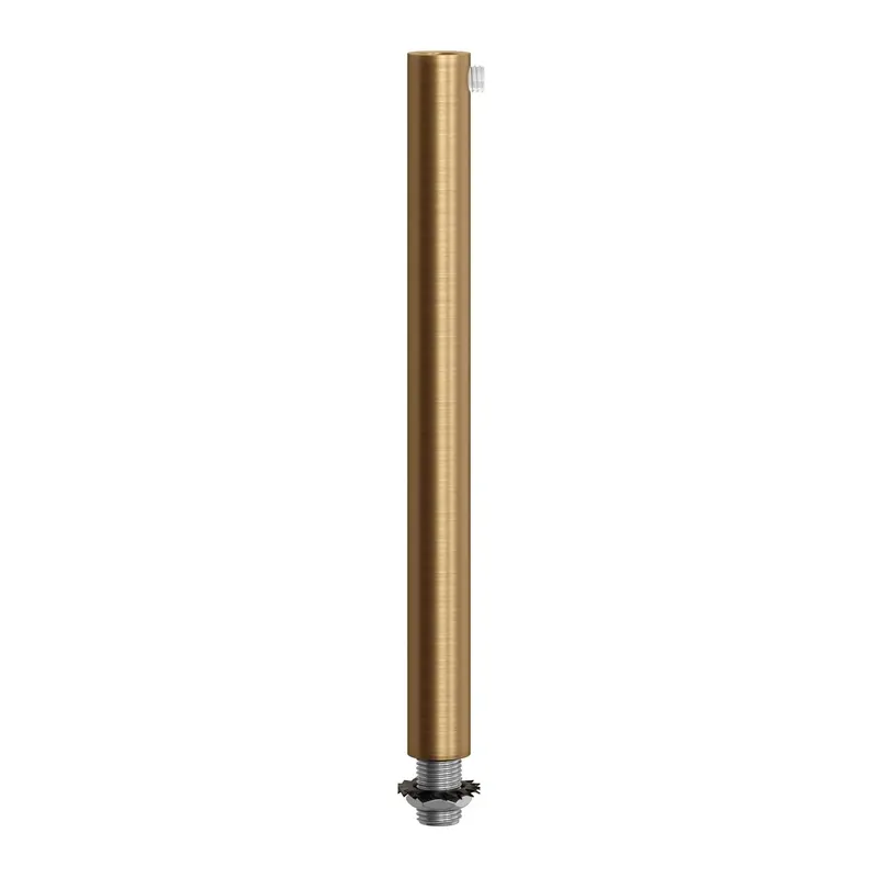Cylindrical metal strain relief, 15 cm long, complete with rod, nut, and washer - Satin bronze Soddisfatti O Rimborsati