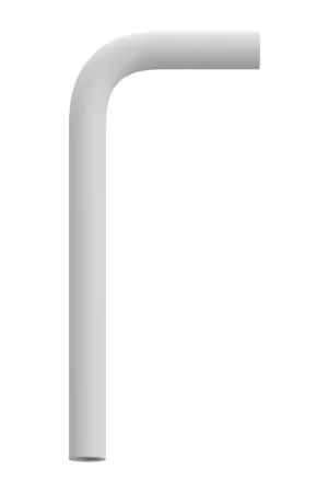 14 cm curved extension tube in metal - White Nuovo Arrivo