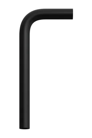 14 cm curved extension tube in metal - Black Esclusivo