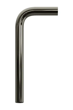 14 cm curved metal extension tube - Pearl black Pagamento Sicuro
