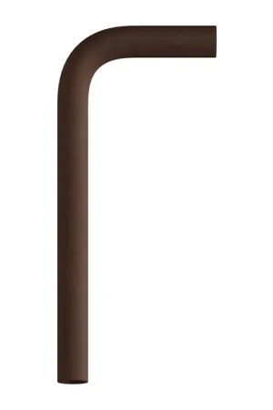14 cm curved metal extension tube - Painted dark rust Professionale