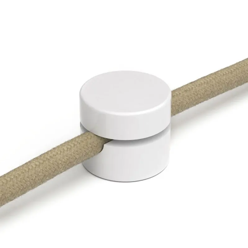 Universal wall mount for large-section textile cord 3x1 and 3x1.5 and for EIVA system - White Bestseller