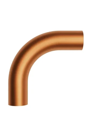 Acquista Ora 5 cm curved extension tube in metal - Satin copper