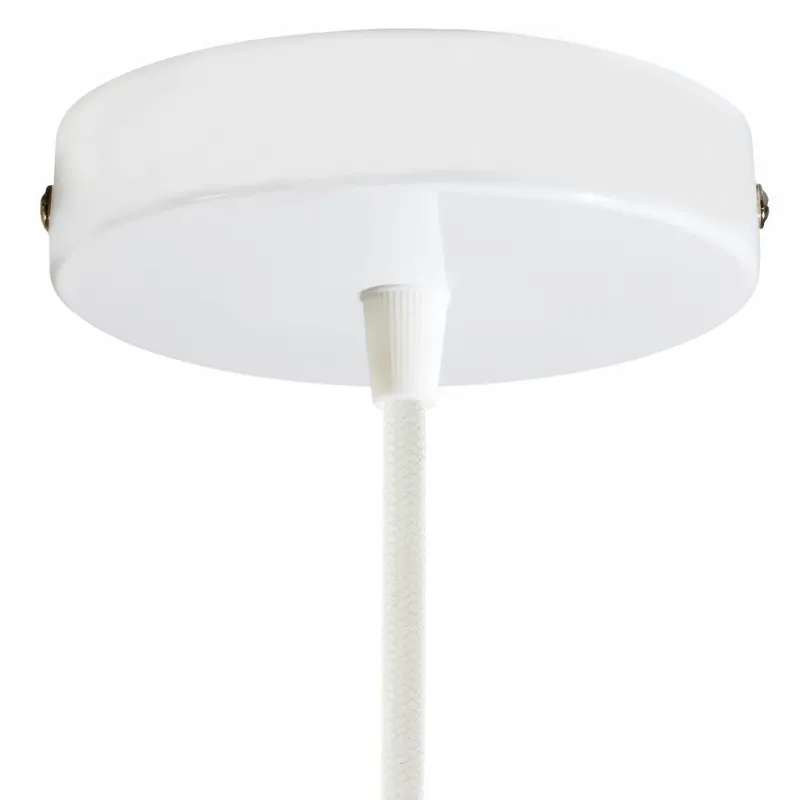 Solo Oggi Cylindrical metal ceiling canopy kit - Glossy white
