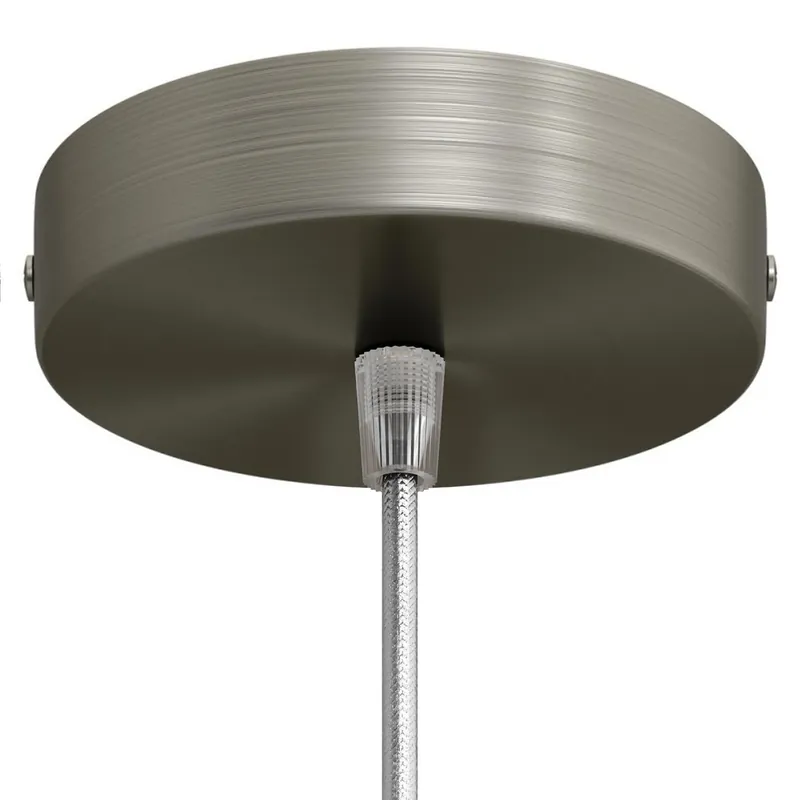 Occasione Cylindrical metal ceiling canopy kit - Satin Titanium