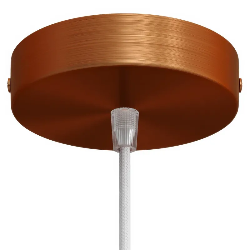 Cylindrical metal ceiling canopy kit - Satin copper Sconto