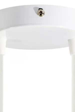 2-hole cylindrical metal ceiling canopy kit - Glossy white Miglior Prezzo
