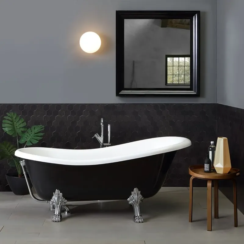 Prezzo Conveniente Vasca da bagno stile classico in bianco e nero Romantica