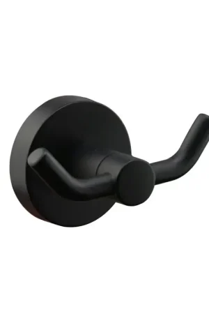 Patère ronde double noir mat Icrolla Venezia 16058NO Miglior Prezzo