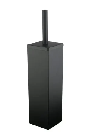 Spedizione Espresso Porte-balais de toilette sur pied modèle carré en noir mat Icrolla Zurigo 16074NO