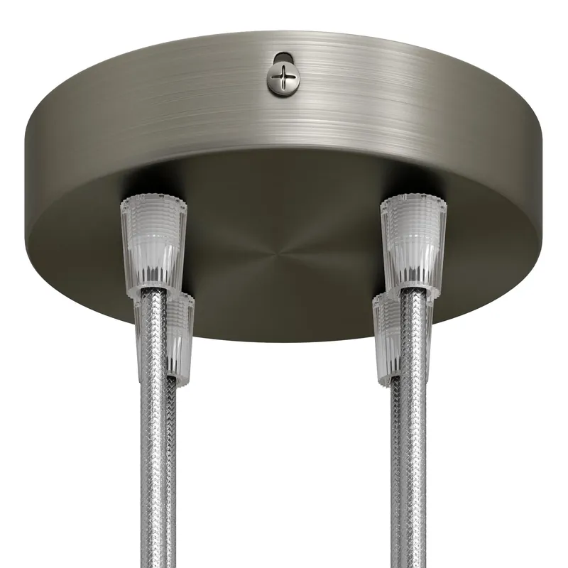 4-hole cylindrical metal ceiling canopy kit - Satin titanium Compra Online