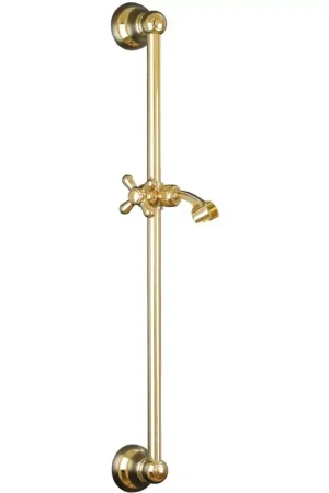 Pagamento Sicuro Barre de douche à support coulissant de couleur or Damast 300 - 12584