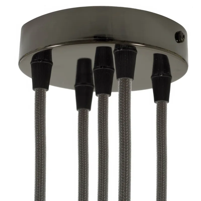 Compra Online 5-hole cylindrical metal ceiling canopy kit - Pearl black