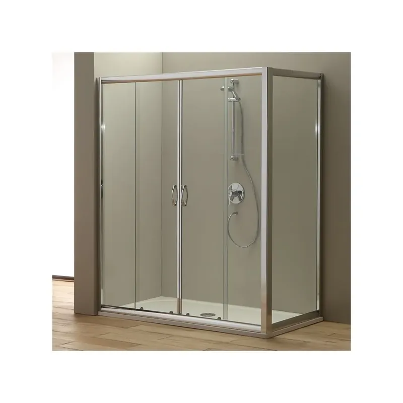 Porta nicchia per doccia 170 cm giada con porta fissa 80 cm Offerta Lampo