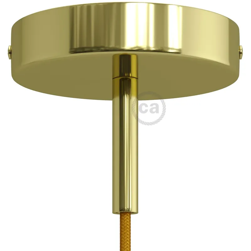 Cylindrical ceiling canopy kit in metal with 7 cm strain relief - Brass Ultime Pezzi