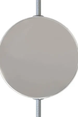 4-hole cylindrical metal ceiling canopy kit (junction box) - Chrome Offerta Limitata