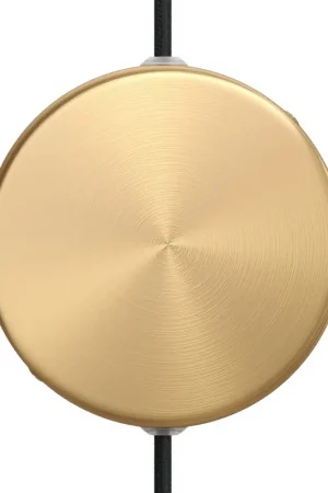 4-hole cylindrical metal ceiling canopy kit with side holes (junction box) - Satin bronze Compra Adesso
